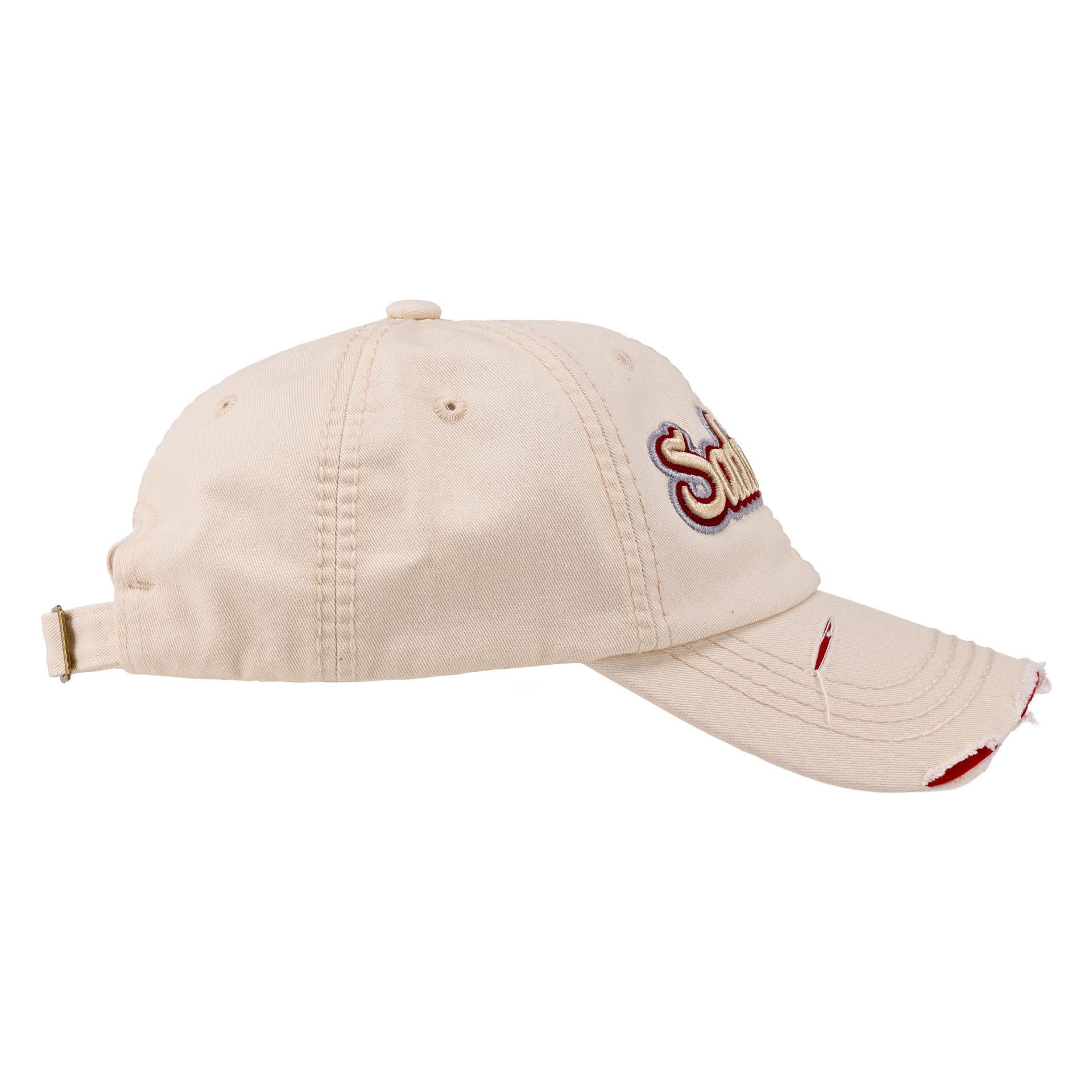 Vintage Cap with Embroidered Logo, White - Unisize